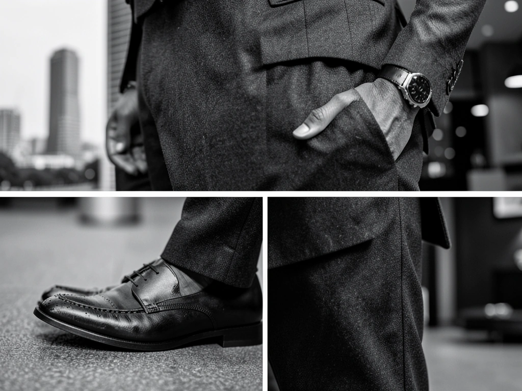 Matching leather belt and shoe tones